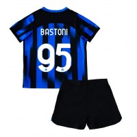 Inter Milan Alessandro Bastoni #95 Replica Home Minikit 2023-24 Short Sleeve (+ pants)